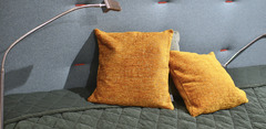 Styling with orange cushions covers
